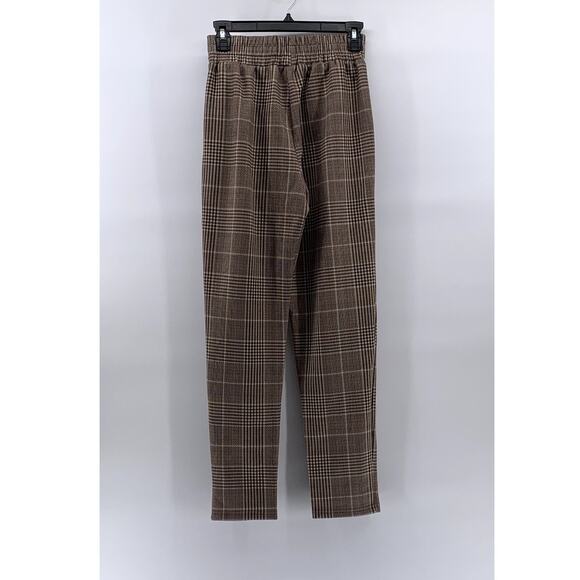 CLASSIC CONCEPTS Women's Brown Plaid Pull-On Pants SZ S - Picture 2 of 9